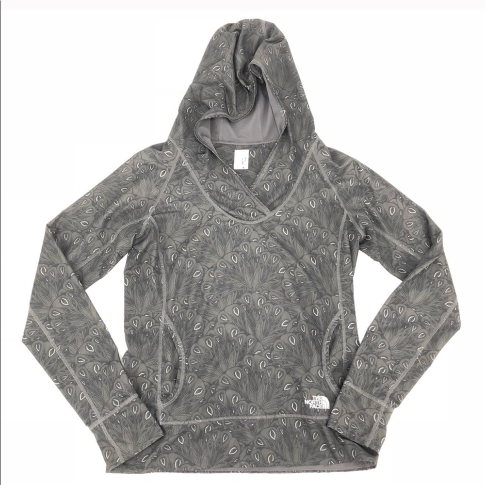The Northface printed hooded pull over sweatshirt